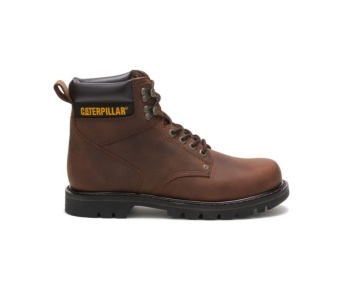 Caterpillar Work Boots South Africa Second Shift Dark Brown - Cat Boots For Men - TL9203514